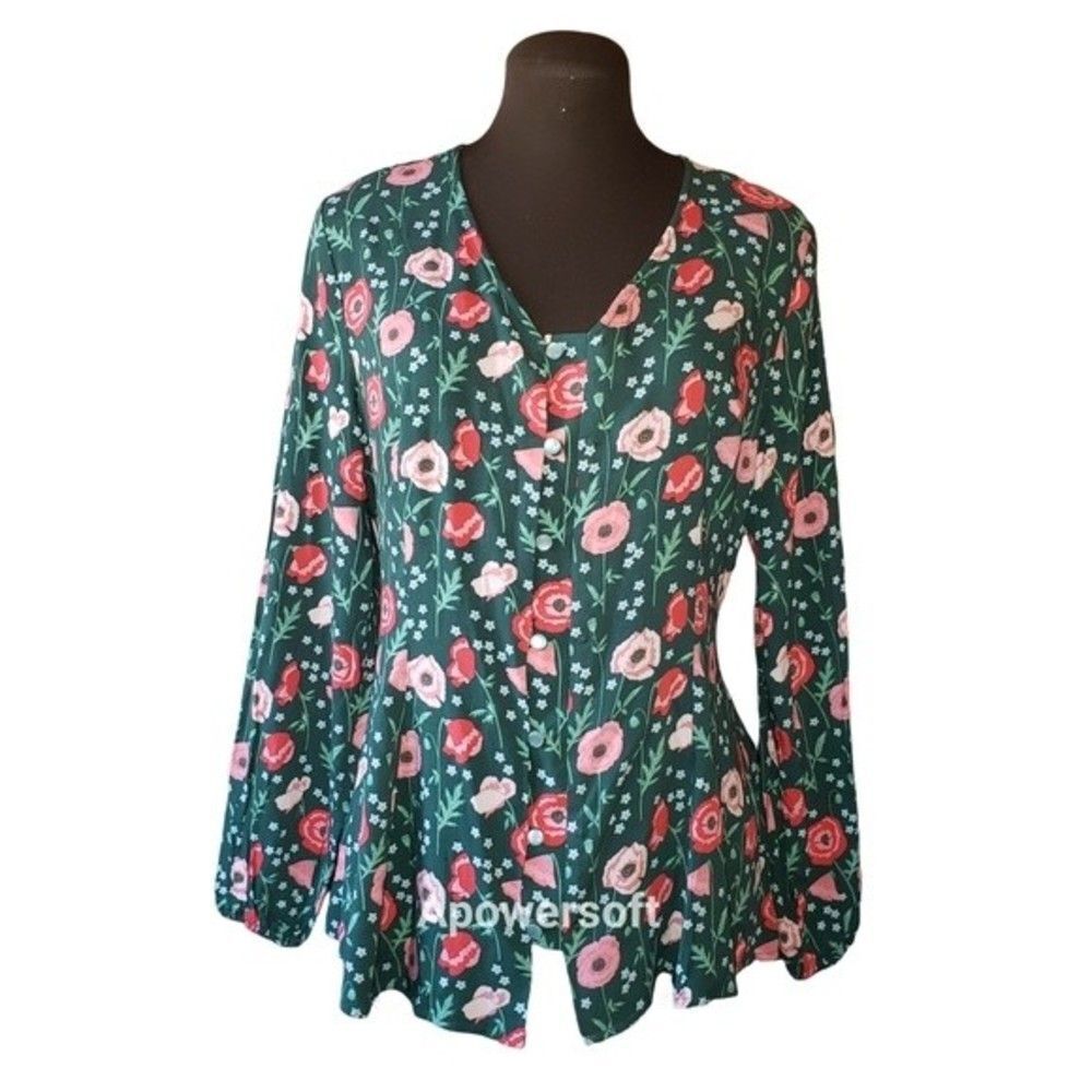 Matilda Jane Green Floral Blouse